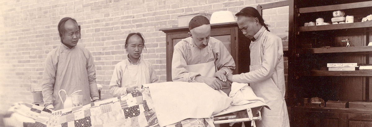 Gershom Guinness operating on patient