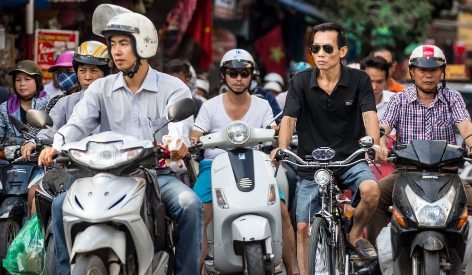 Motorrad in Hanoi, Vietnam