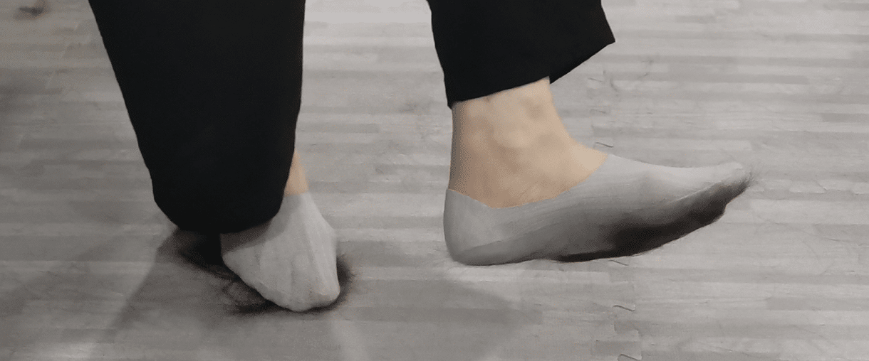 Hair on a barber's feet